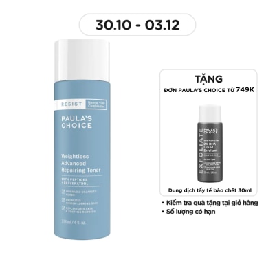 PAULA'S CHOICE Nước Cân Bằng Paula's Choice Resist Siêu Nhẹ Cho Làn Da Dầu Và Lão Hóa 118ml
