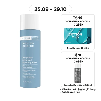 PAULA'S CHOICE Nước Cân Bằng Paula's Choice Resist Siêu Nhẹ Cho Làn Da Dầu Và Lão Hóa 118ml