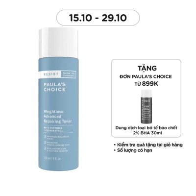 PAULA'S CHOICE Nước Cân Bằng Paula's Choice Resist Siêu Nhẹ Cho Làn Da Dầu Và Lão Hóa 118ml