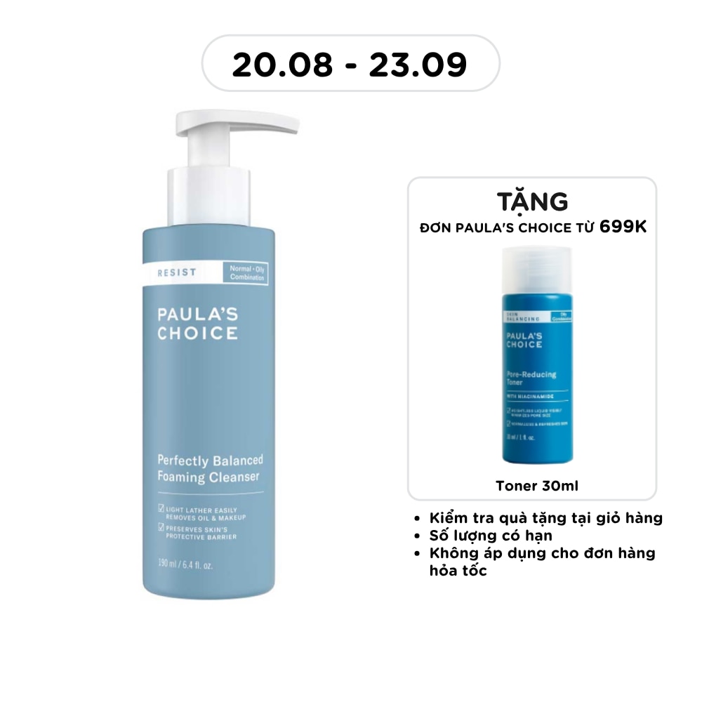 Sữa Rửa Mặt Dạng Bọt Paula's Choice Resist Cân Bằng Da Hoàn Hảo 190ml image