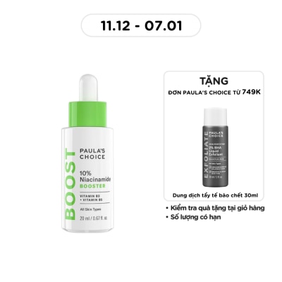 PAULA'S CHOICE Tinh Chất Paula's Choice Se Khít Lỗ Chân Lông Và Làm Sáng Da Chứa 10% Niacinamide Booster 20ml