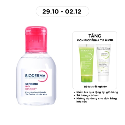 BIODERMA Nước Tẩy Trang Dành Cho Da Nhạy Cảm Bioderma Sensibio H20 100ml image