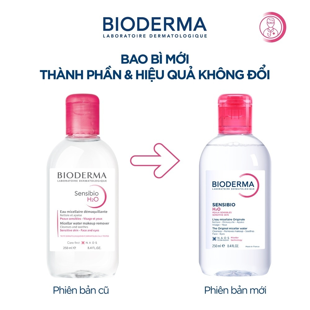 Nước Tẩy Trang Dành Cho Da Nhạy Cảm Bioderma Sensibio H20 250ml
