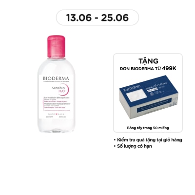 BIODERMA Nước Tẩy Trang Dành Cho Da Nhạy Cảm Bioderma Sensibio H20 250ml