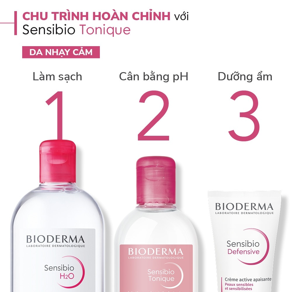 Nước Cân Bằng Dưỡng Ẩm Dành Cho Da Nhạy Cảm Bioderma Sensibio 250ml