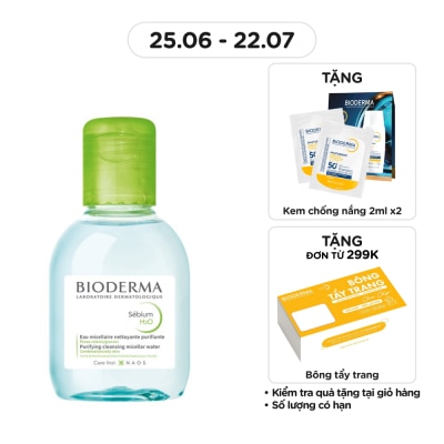 BIODERMA - Nước Tẩy Trang Dành Cho Da Nhờn Mụn Bioderma Sebium H2O 100ml