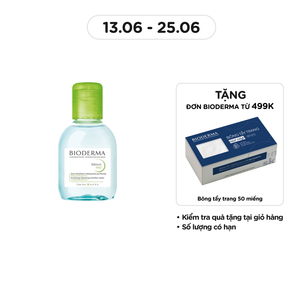 Nước Tẩy Trang Dành Cho Da Nhờn Mụn Bioderma Sebium H2O 100ml