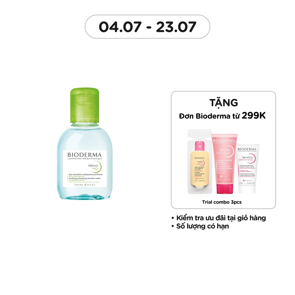 Nước Tẩy Trang Dành Cho Da Nhờn Mụn Bioderma Sebium H2O 100ml