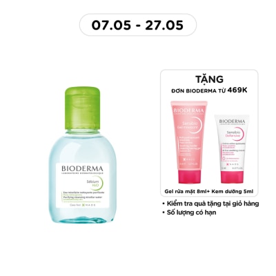 BIODERMA - Nước Tẩy Trang Dành Cho Da Nhờn Mụn Bioderma Sebium H2O 100ml