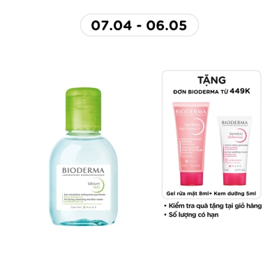 BIODERMA - Nước Tẩy Trang Dành Cho Da Nhờn Mụn Bioderma Sebium H2O 100ml