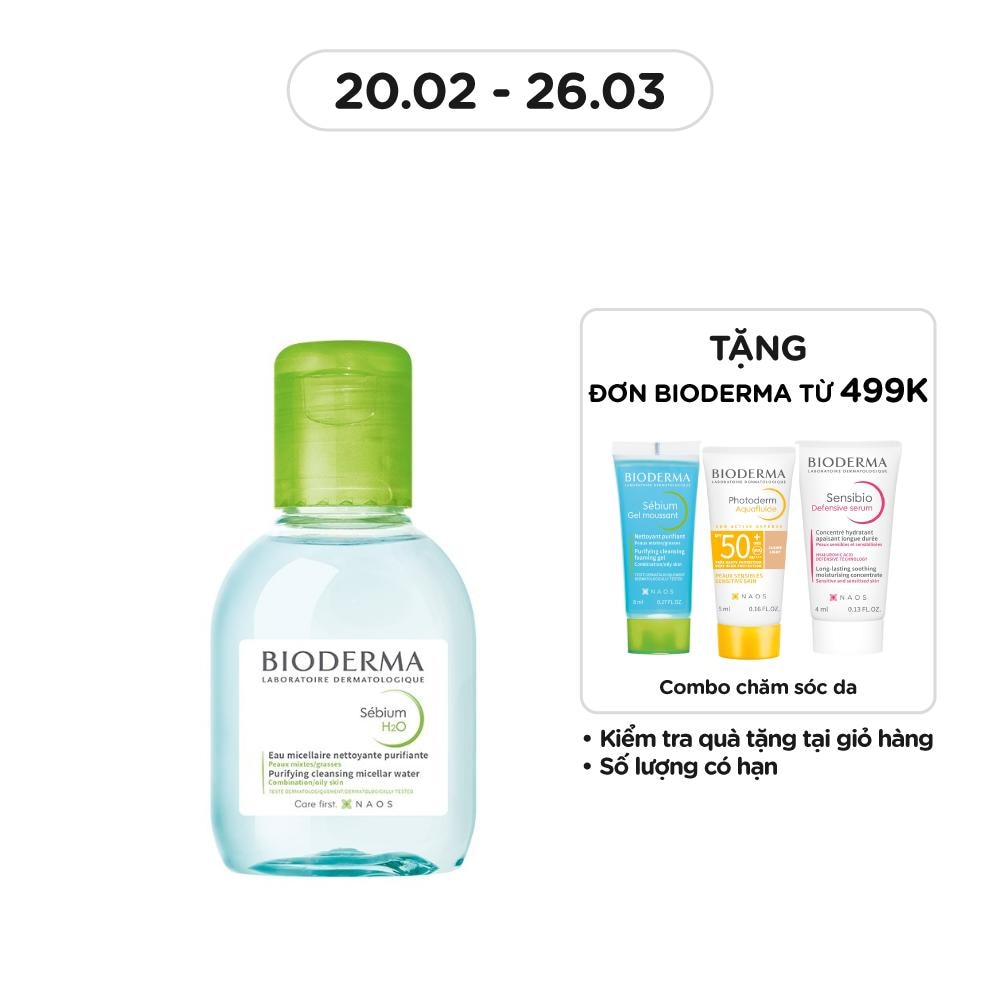 Nước Tẩy Trang Dành Cho Da Nhờn Mụn Bioderma Sebium H2O 100ml