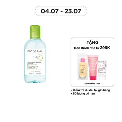 BIODERMA Nước Tẩy Trang Dành Cho Da Nhờn Mụn Bioderma Sebium H20 250ml