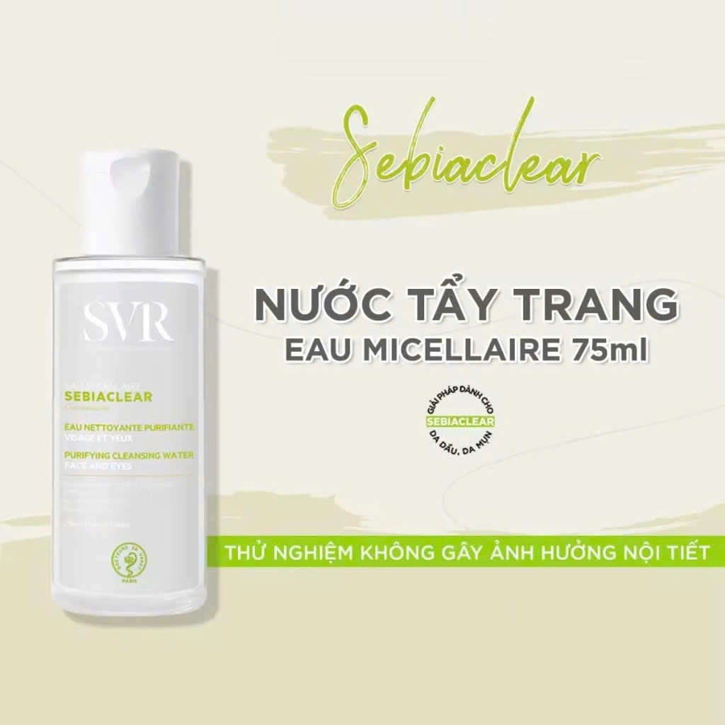 Nước Tẩy Trang SVR Sebiaclear Eau Micellaire Cho Da Dầu Mụn 75ml