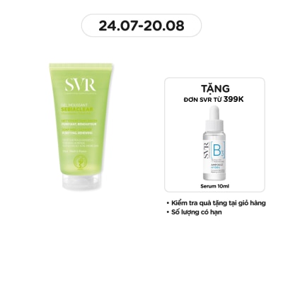 SVR Gel Rửa Mặt SVR Sebiaclear Gel Moussant Không Chứa Xà Phòng Cho Da Dầu Mụn 55ml