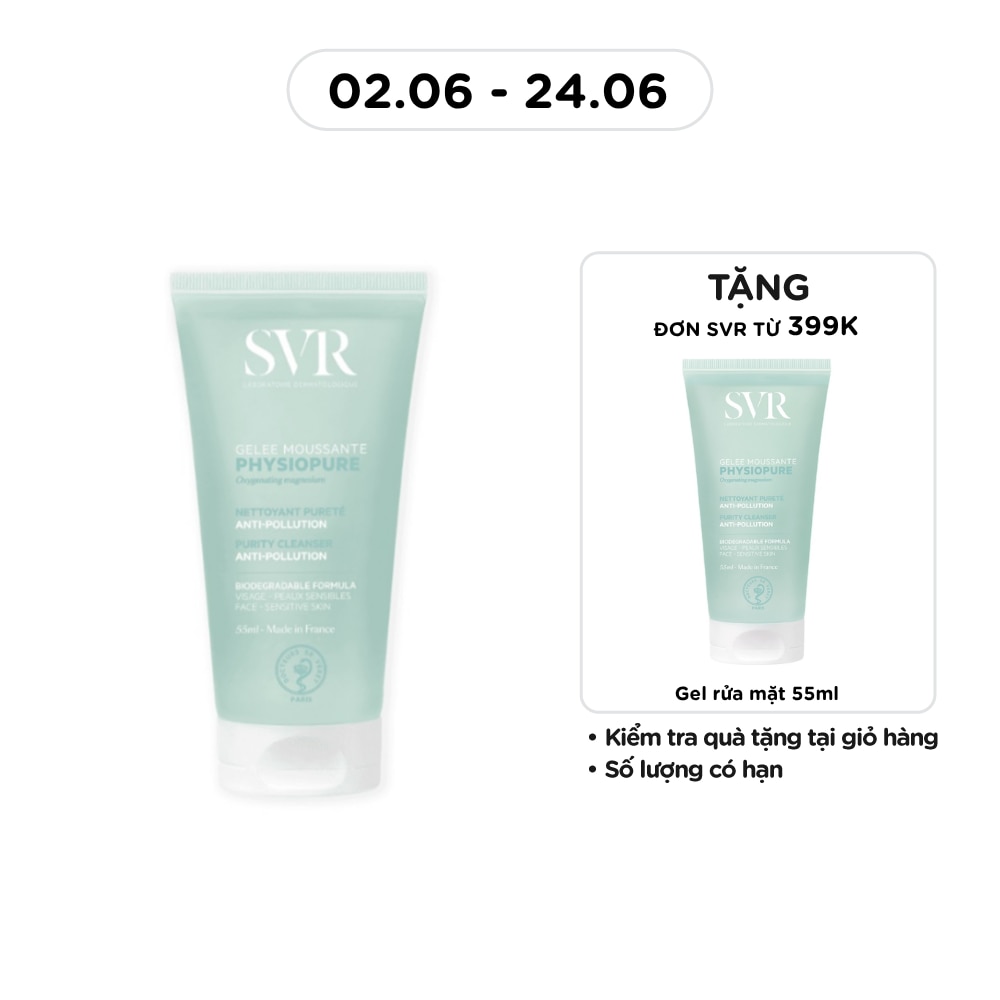 Gel Rửa Mặt SVR Physiopure Dành Cho Da Nhạy Cảm 55ml