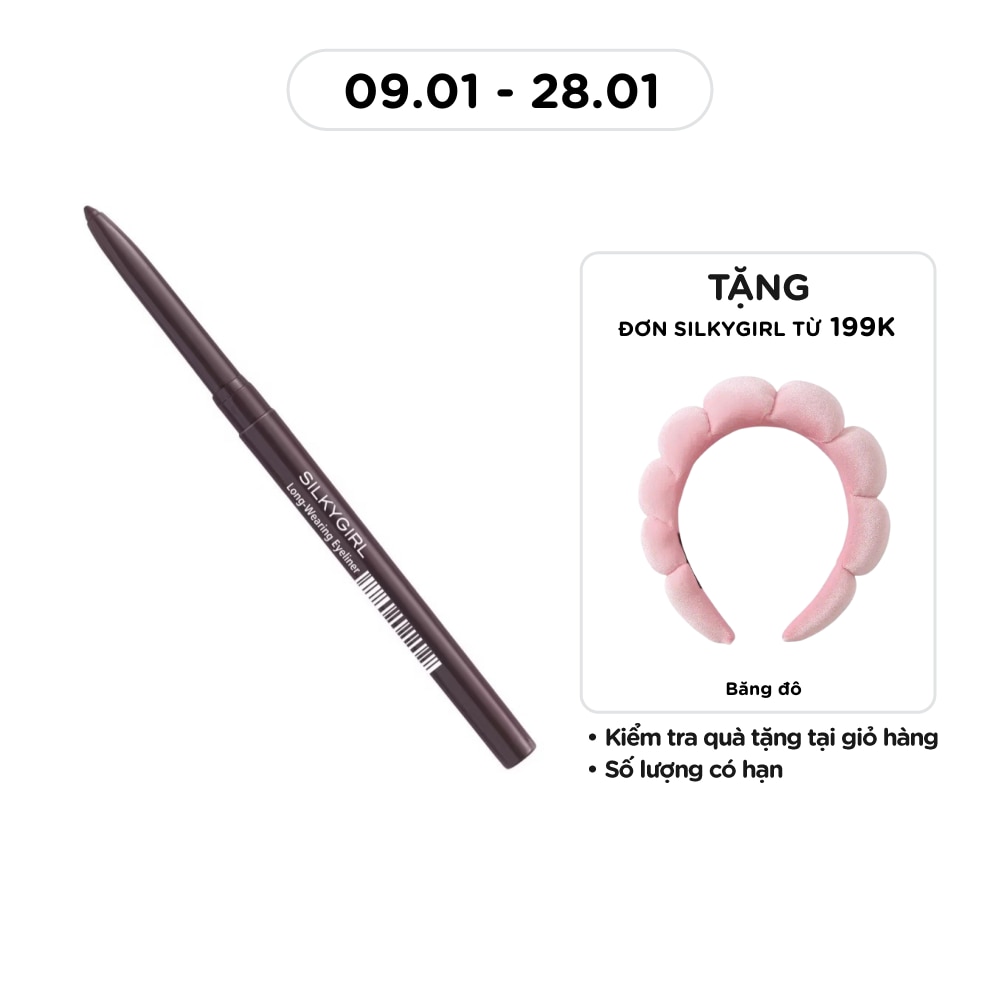 Chì Kẻ Mắt Silkygirl Long Wearing Eyeliner 0.28g .#02 Black Brown