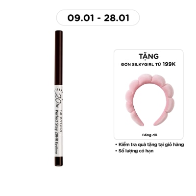 SILKYGIRL Chì Kẻ Mắt Silkygirl Perfect Stay 20Hr Eyeliner - 02 Dark Brown 0.28g