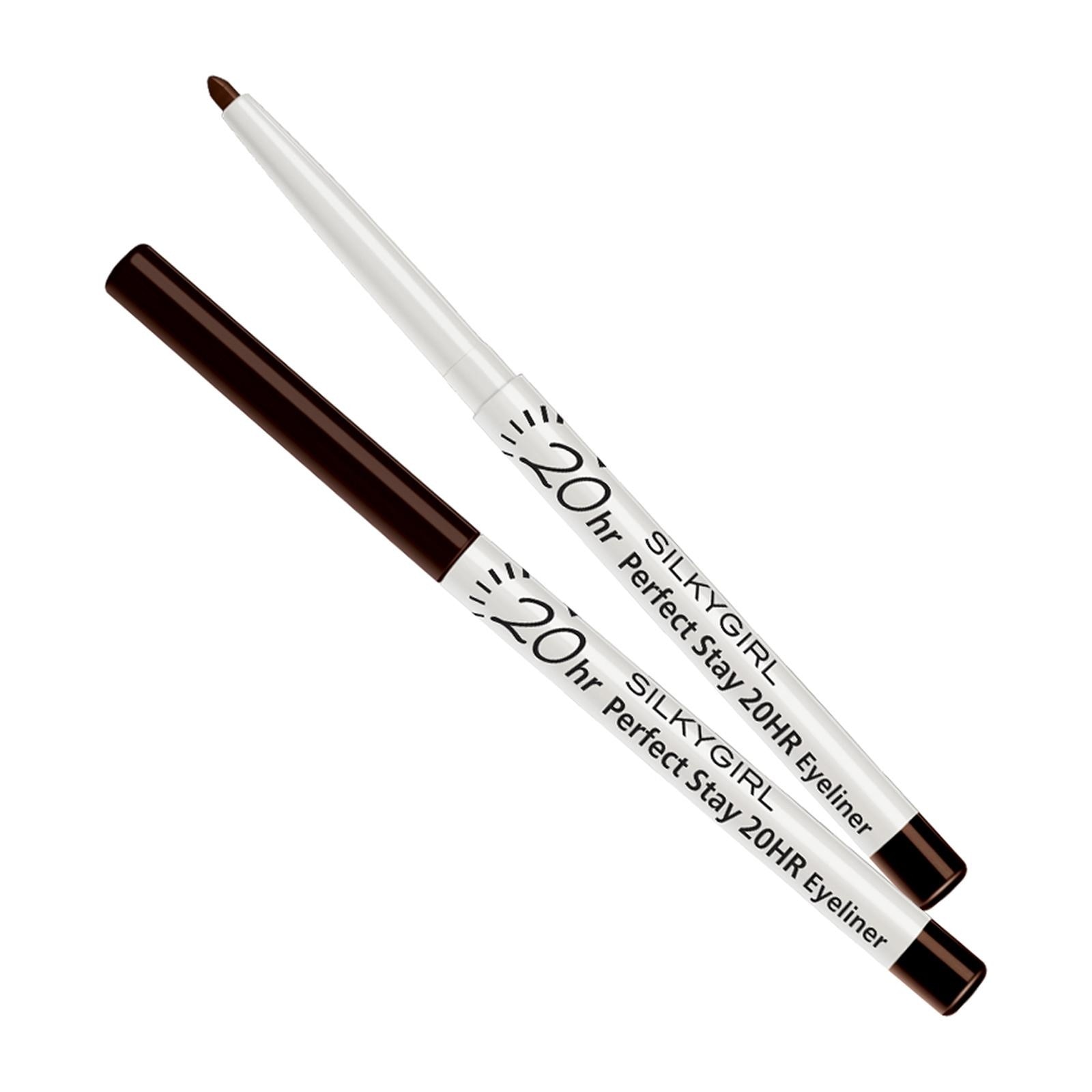 Chì Kẻ Mắt Silkygirl Perfect Stay 20Hr Eyeliner - 02 Dark Brown 0.28g