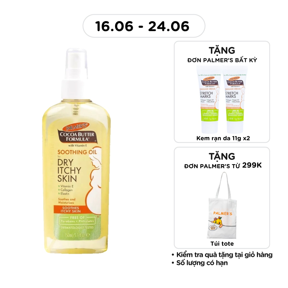 Dầu Palmer's Giảm Nhanh Khô Ngứa Da Khi Mang Thai 150ml