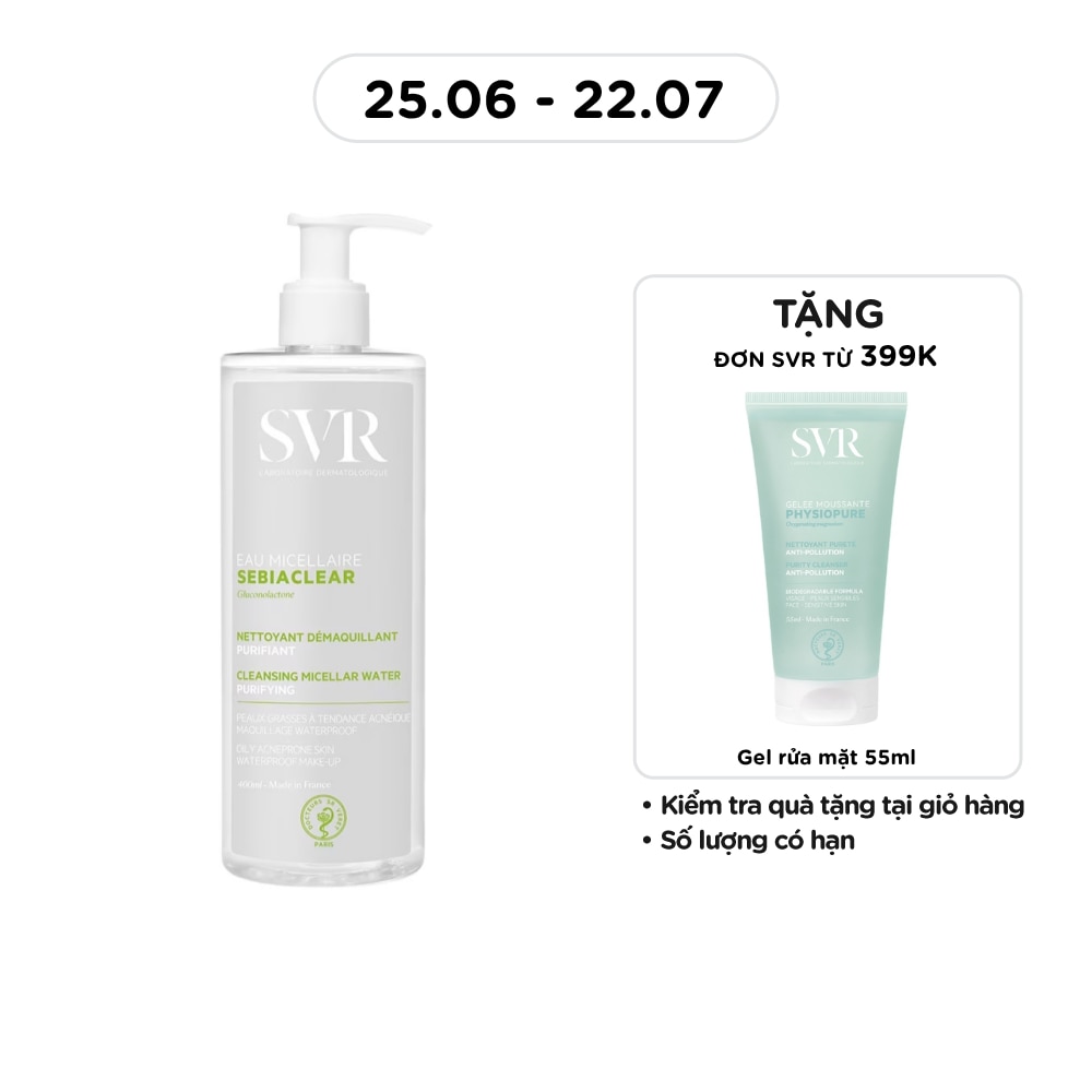 Nước Tẩy Trang SVR Giúp Loại Bỏ Dầu Sebiaclear 400ml
