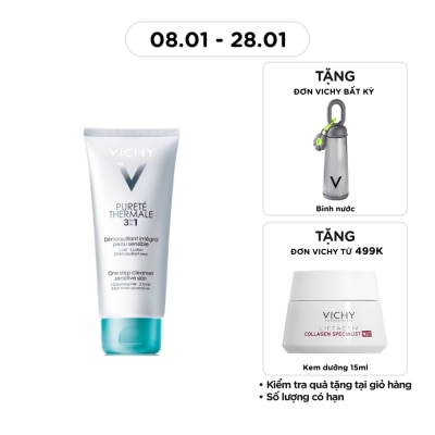 VICHY Sữa Rửa Mặt Tẩy Trang Vichy Purete 3 Tác Dụng 200ml