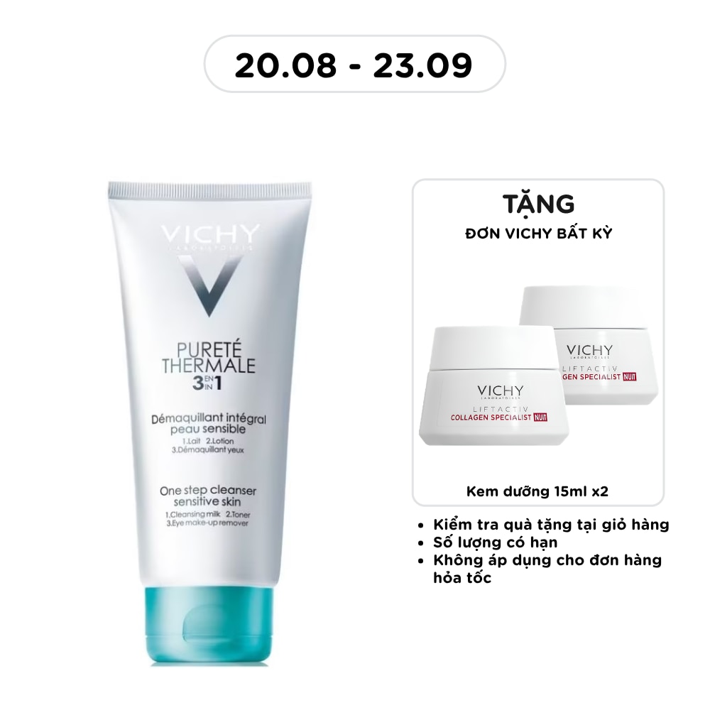 Sữa Rửa Mặt Tẩy Trang Vichy Purete 3 Tác Dụng 200ml image