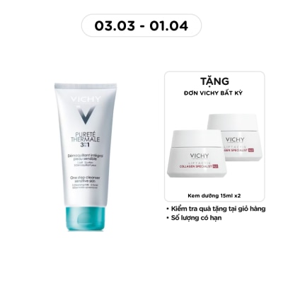 VICHY Sữa Rửa Mặt Tẩy Trang Vichy Purete 3 Tác Dụng 200ml