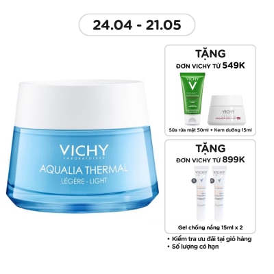 VICHY Kem Gel Dưỡng Ẩm Vichy Aqualia Kích Hoạt Và Giữ Nước Suốt 24H 50ml