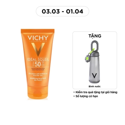 VICHY Kem Chống Nắng Vichy Ideal Soleil Bảo Vệ Da Mặt, Không Gây Nhờn Rít SPF50, PA+++ 50ml