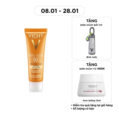 VICHY Kem Chống Nắng Vichy Ideal Soleil Ngăn Sạm Da, Giảm Thâm Nám SPF50 UVA + UVB 50ml