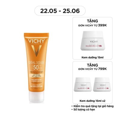 VICHY Kem Chống Nắng Vichy Ideal Soleil Ngăn Sạm Da, Giảm Thâm Nám SPF50 UVA + UVB 50ml