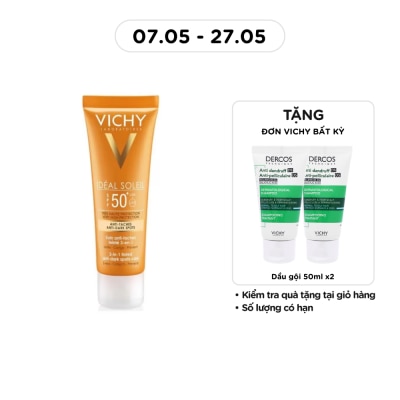 VICHY - Kem Chống Nắng Vichy Ideal Soleil Ngăn Sạm Da, Giảm Thâm Nám SPF50 UVA + UVB 50ml