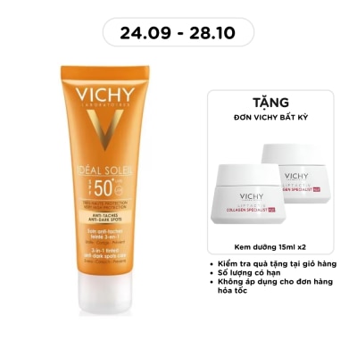 VICHY Kem Chống Nắng Vichy Ideal Soleil Ngăn Sạm Da, Giảm Thâm Nám SPF50 UVA + UVB 50ml image