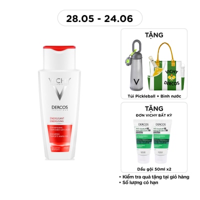 VICHY - Dầu Gội Vichy Dercos Tăng Cường Dưỡng Tóc, Giảm Rụng Tóc 200ml