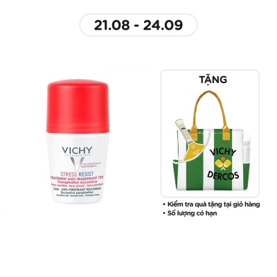 VICHY Lăn Khử Mùi Vichy Giúp Khô Thoáng Vùng Da Dưới Cánh Tay 72H 50ml