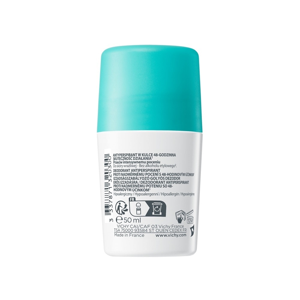 Lăn Khử Mùi Vichy Giúp Khô Thoáng Vùng Da Dưới Cánh Tay 48H 50ml