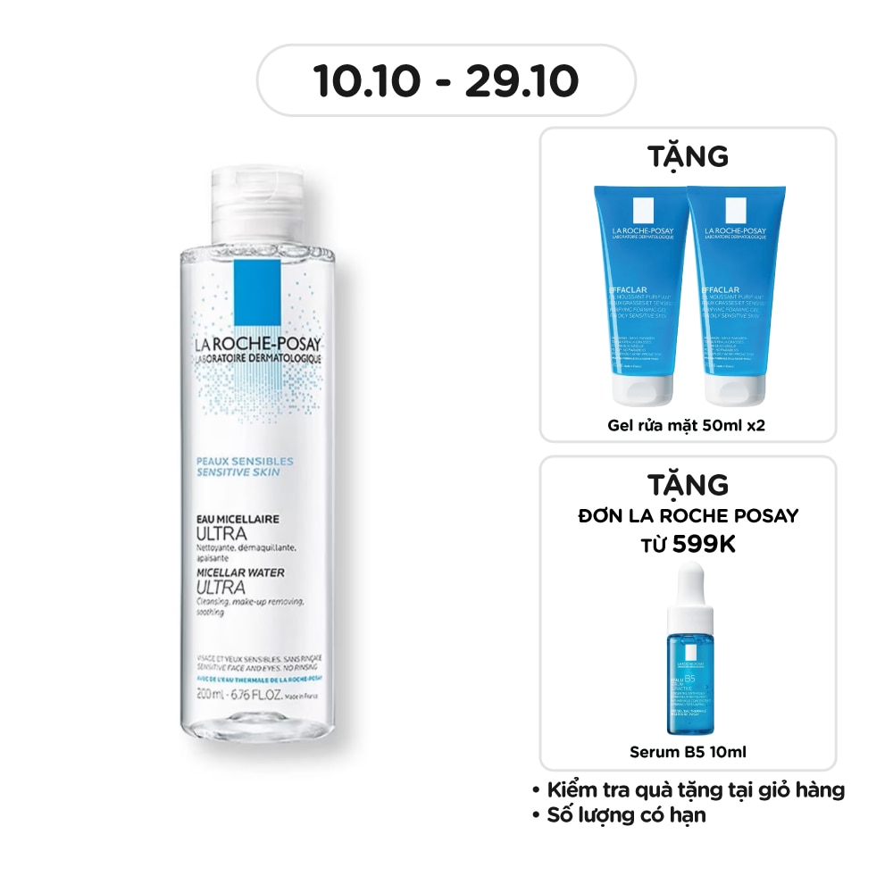 Nước Làm Sạch Sâu Và Tẩy Trang La Roche-Posay Dành Cho Da Nhạy Cảm 200ml