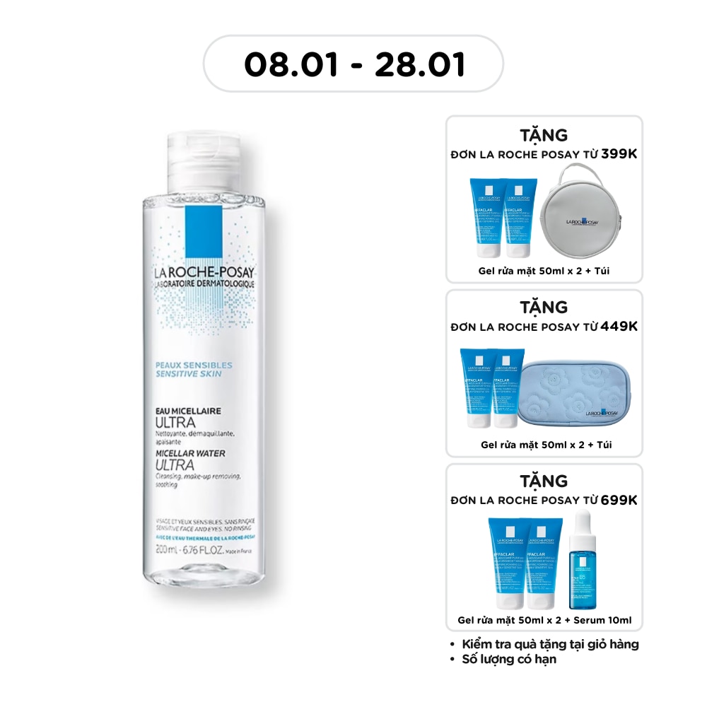 Nước Làm Sạch Sâu Và Tẩy Trang La Roche-Posay Dành Cho Da Nhạy Cảm 200ml