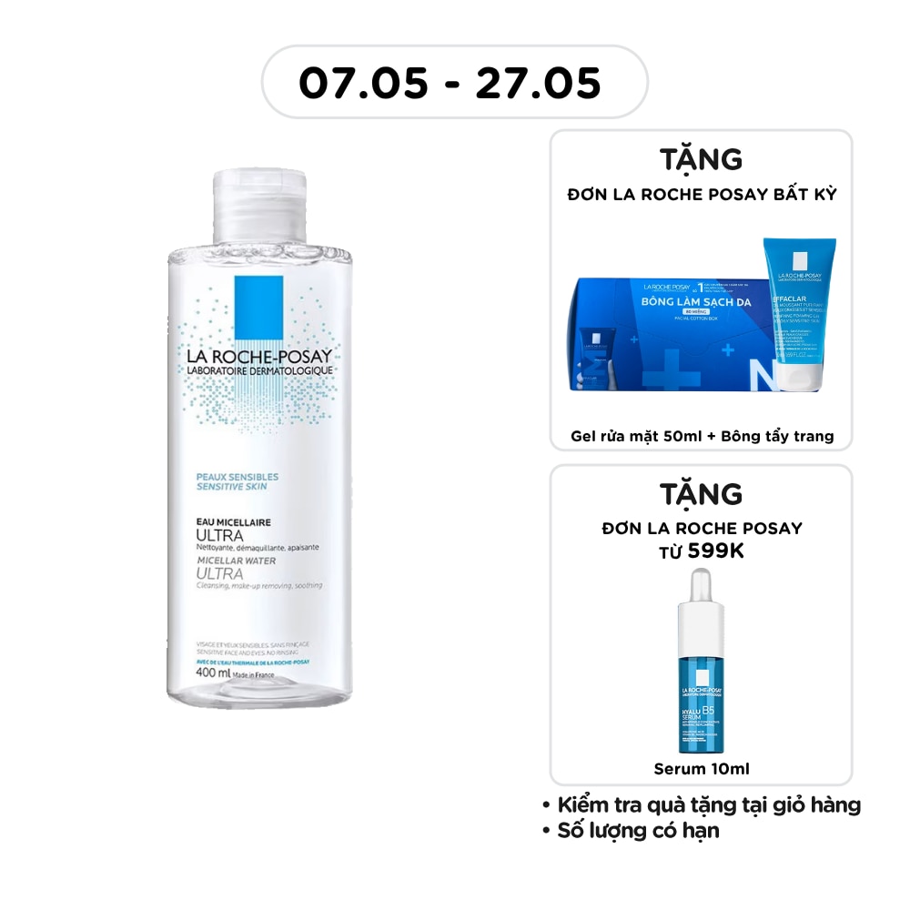 Nước Làm Sạch Sâu Và Tẩy Trang La Roche-Posay Dành Cho Da Nhạy Cảm 400ml