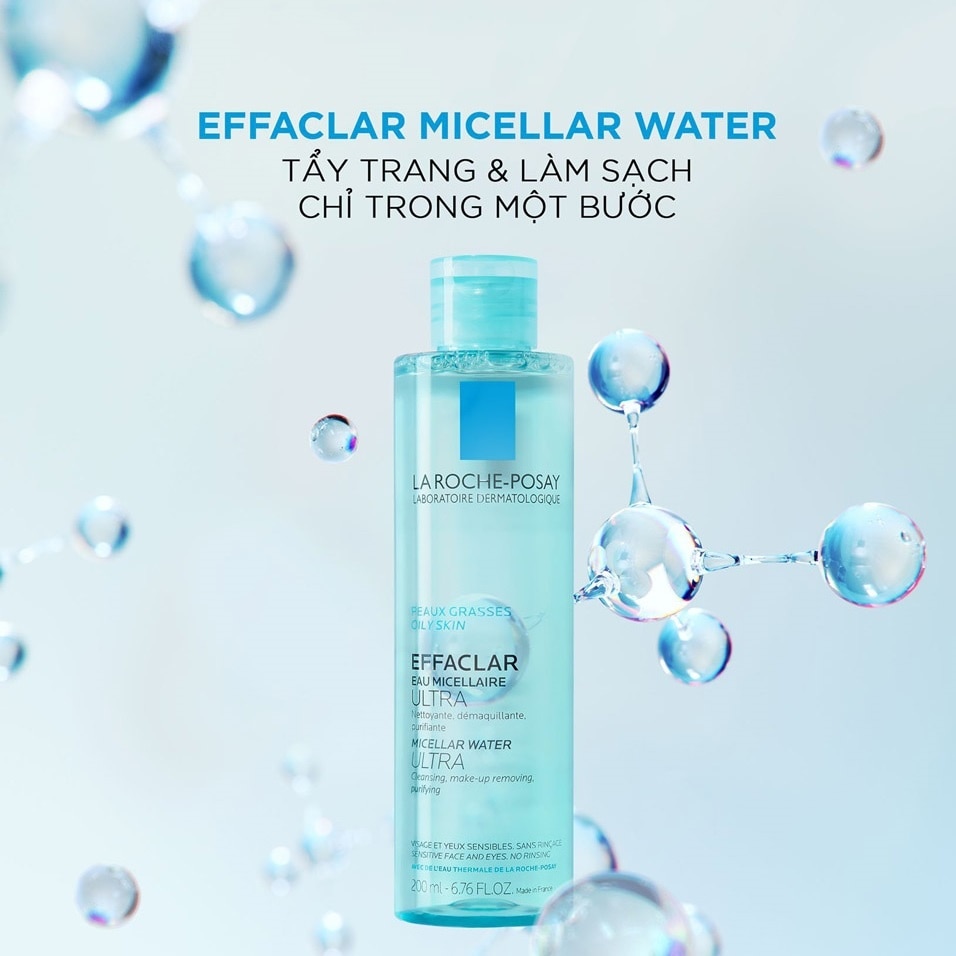 Nước Làm Sạch Sâu Và Tẩy Trang La Roche-Posay Dành Cho Da Dầu Nhạy Cảm 200ml