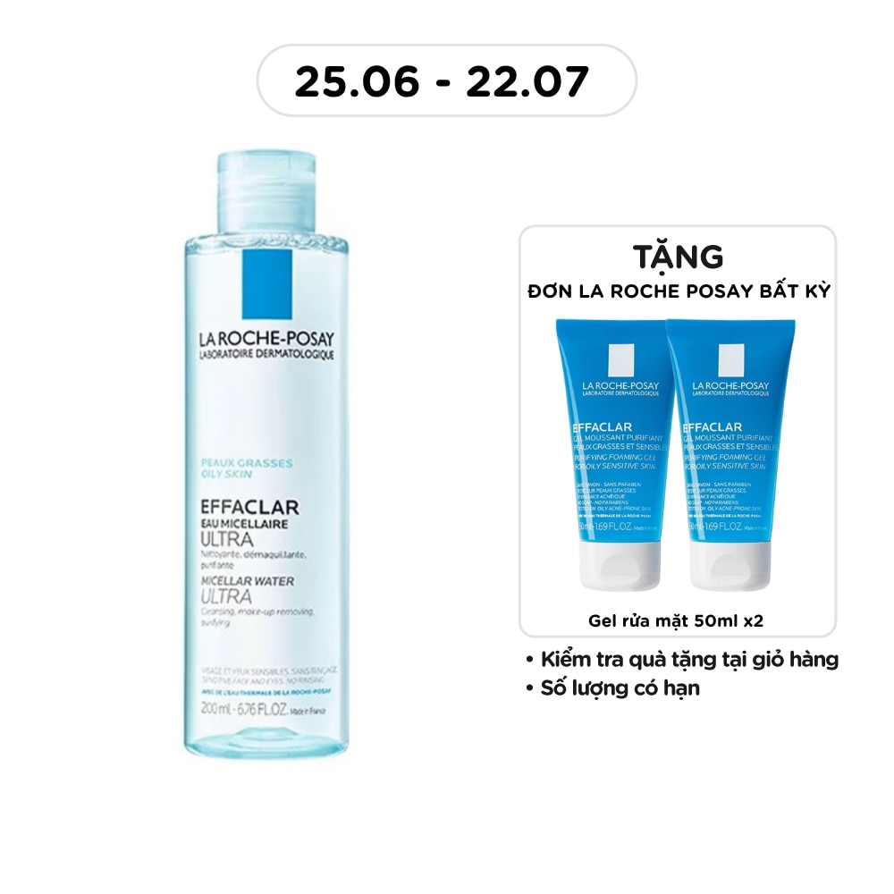 Nước Làm Sạch Sâu Và Tẩy Trang La Roche-Posay Dành Cho Da Dầu Nhạy Cảm 200ml
