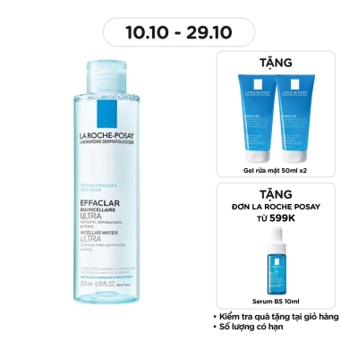 LA ROCHE POSAY Nước Làm Sạch Sâu Và Tẩy Trang La Roche-Posay Dành Cho Da Dầu Nhạy Cảm 200ml