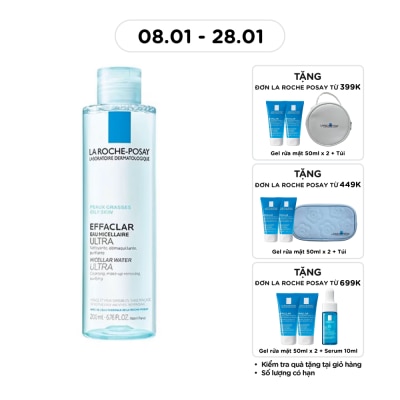 LA ROCHE POSAY Nước Làm Sạch Sâu Và Tẩy Trang La Roche-Posay Dành Cho Da Dầu Nhạy Cảm 200ml