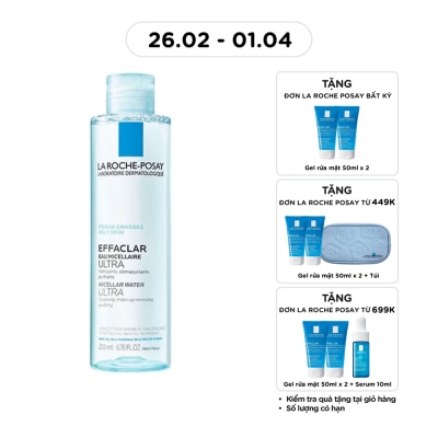 LA ROCHE POSAY Nước Làm Sạch Sâu Và Tẩy Trang La Roche-Posay Dành Cho Da Dầu Nhạy Cảm 200ml