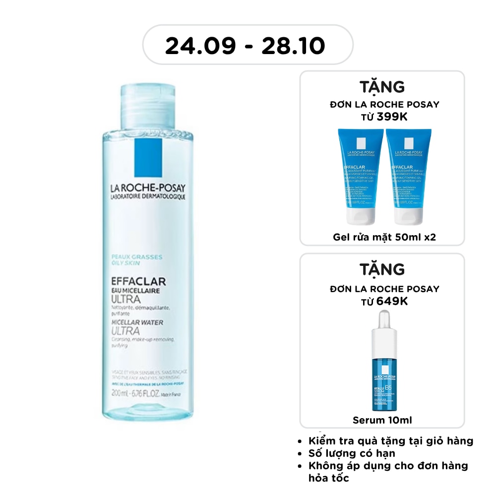 Nước Làm Sạch Sâu Và Tẩy Trang La Roche Posay Dành Cho Da Dầu Nhạy Cảm 200ml image