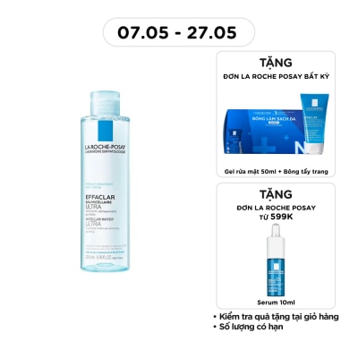 LA ROCHE POSAY - Nước Làm Sạch Sâu Và Tẩy Trang La Roche-Posay Dành Cho Da Dầu Nhạy Cảm 200ml