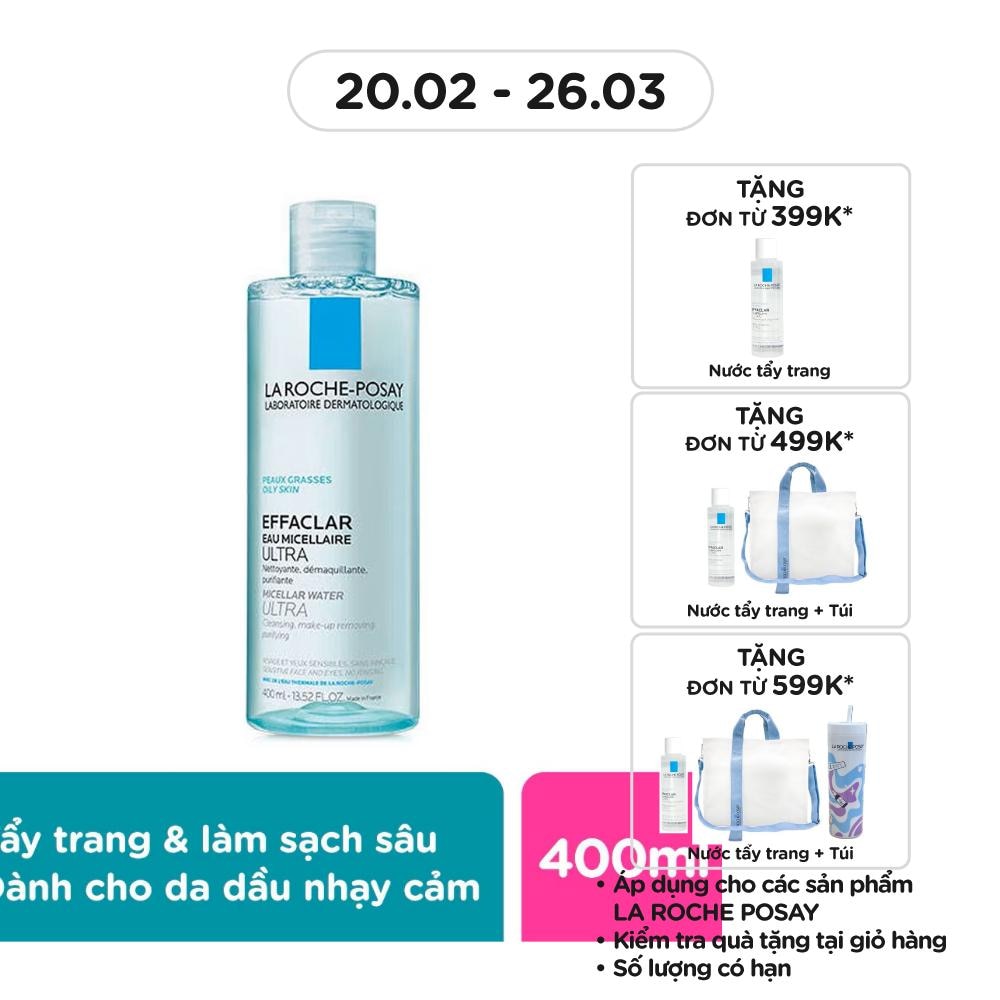 Nước Làm Sạch Sâu Và Tẩy Trang La Roche-Posay Dành Cho Da Dầu Nhạy Cảm 400ml