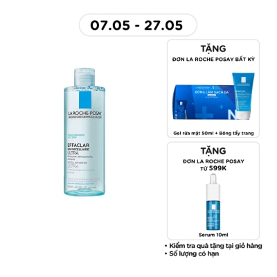 LA ROCHE POSAY - Nước Làm Sạch Sâu Và Tẩy Trang La Roche-Posay Dành Cho Da Dầu Nhạy Cảm 400ml