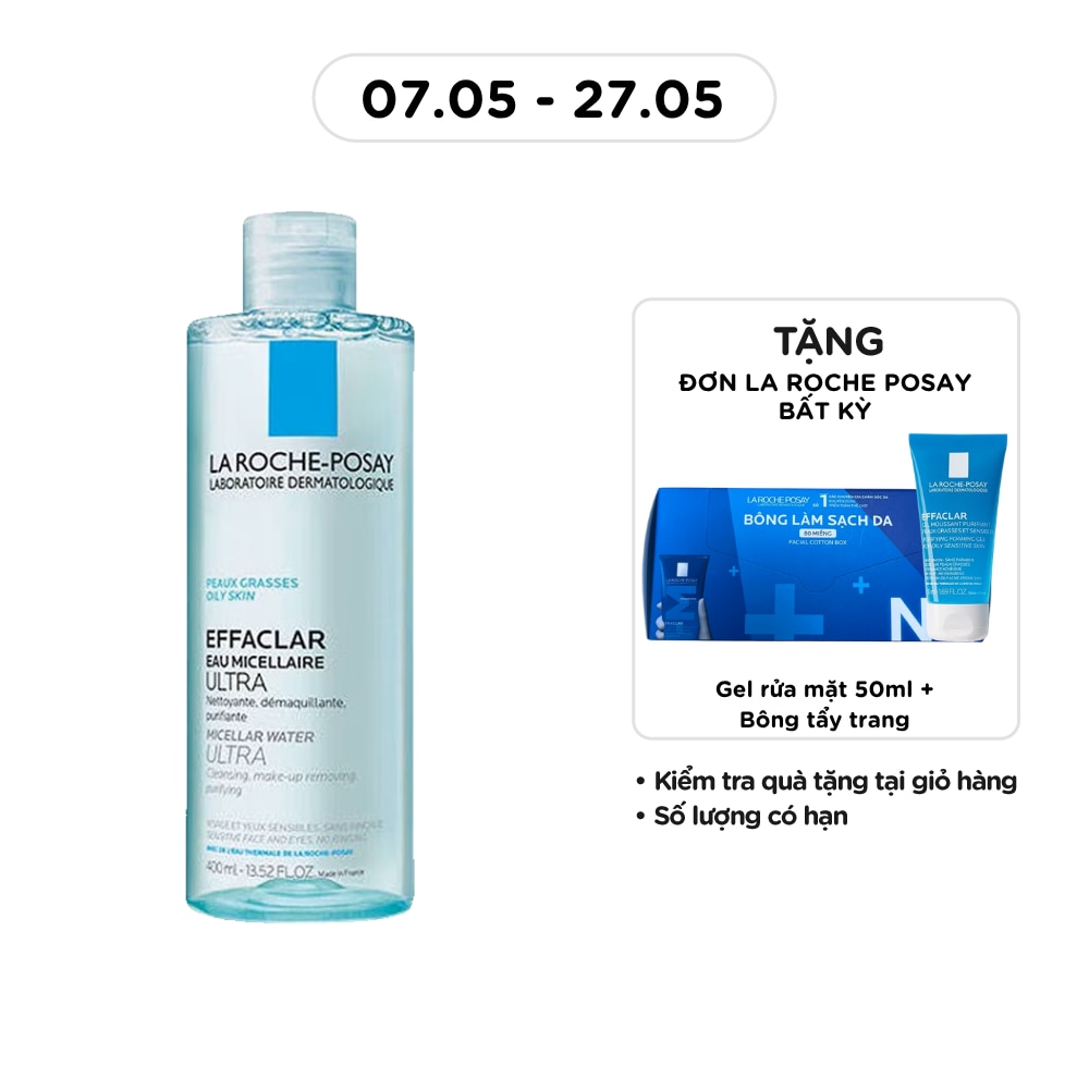Nước Làm Sạch Sâu Và Tẩy Trang La Roche-Posay Dành Cho Da Dầu Nhạy Cảm 400ml