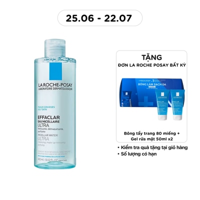 LA ROCHE POSAY - Nước Làm Sạch Sâu Và Tẩy Trang La Roche-Posay Dành Cho Da Dầu Nhạy Cảm 400ml